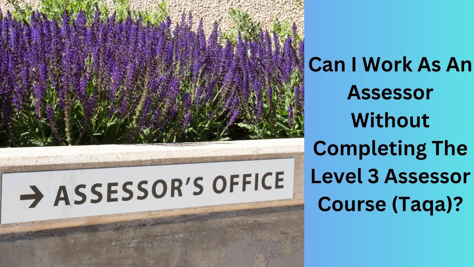 Can I Work As An Assessor Without Completing The Level 3 Assessor Course (Taqa)